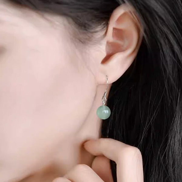 Green Aventurine Earring 925 Sterling Silver