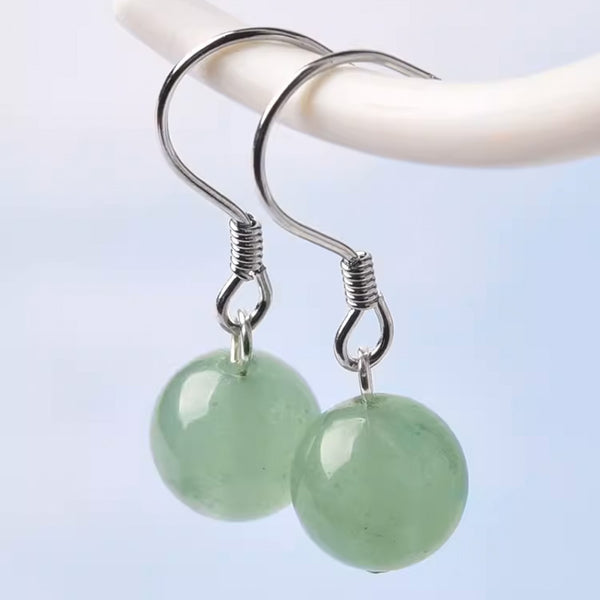 Green Aventurine Earring 925 Sterling Silver