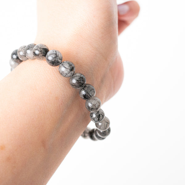 Black Rutile Quartz Bracelet