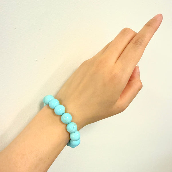 Blue Howlite Bracelet 12mm