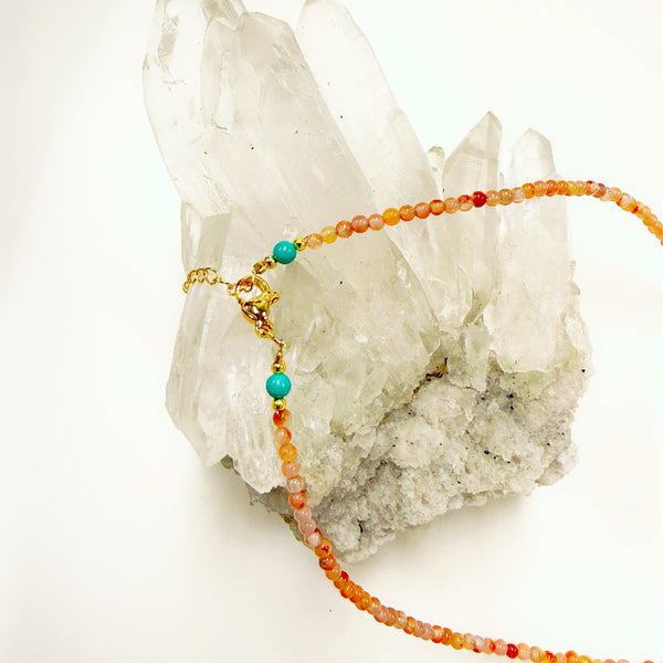 Carnelian Bracelet with Amber