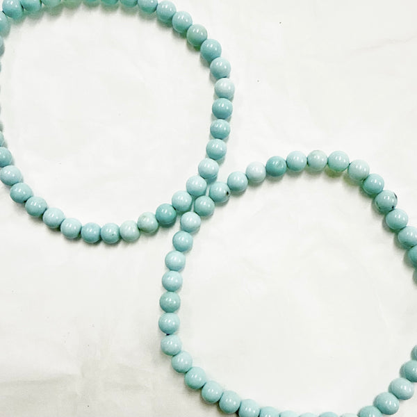 Blue Howlite Bracelet 4mm