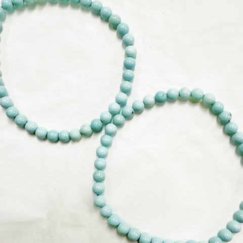 Blue Howlite Bracelet 4mm