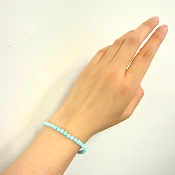 Blue Howlite Bracelet 4mm