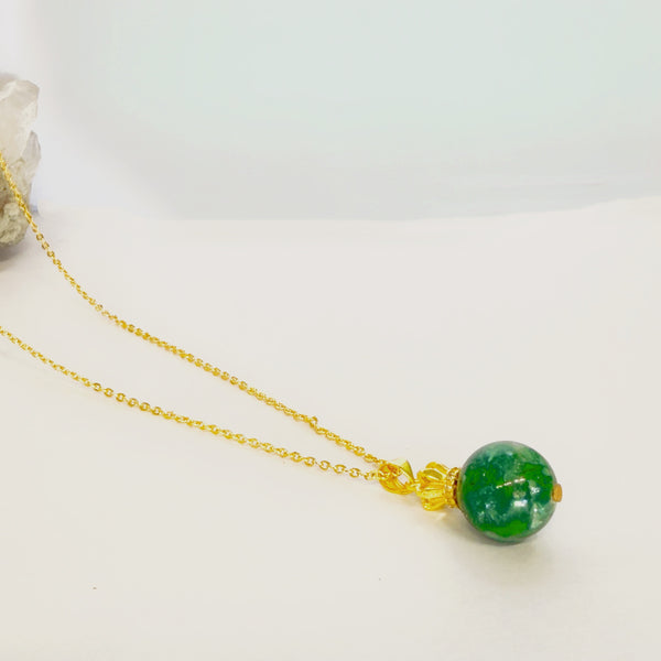 Emerald Green Lepidolite Necklace
