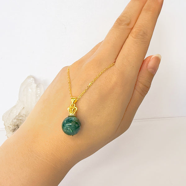 Emerald Green Lepidolite Necklace