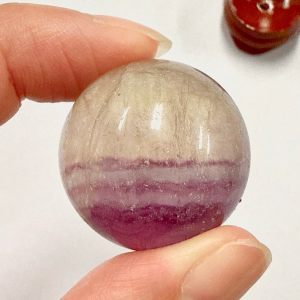 Fluorite Purple Yellow Sphere 3cm