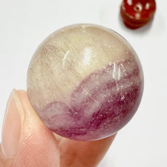 Fluorite Purple Yellow Sphere 3cm