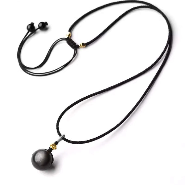 Gold Sheen Obsidian Necklace