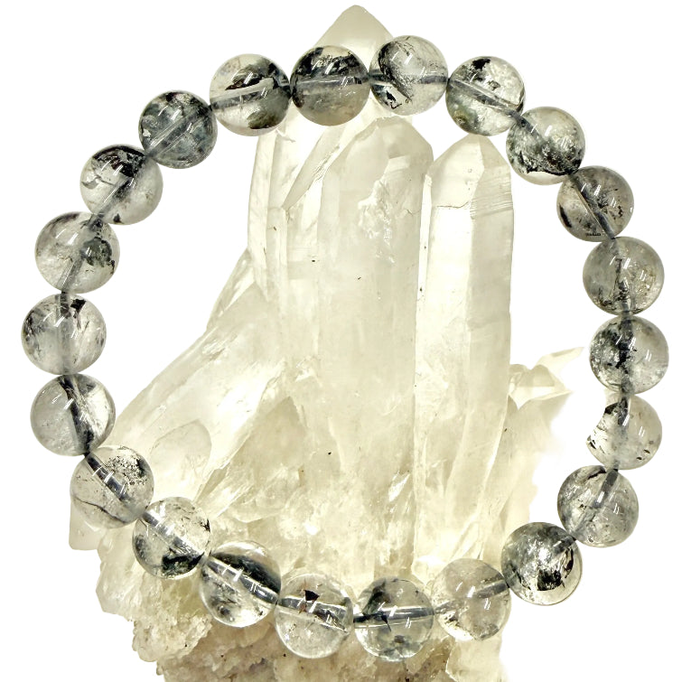 Herkimer Diamond Crystal bracelet on a white background