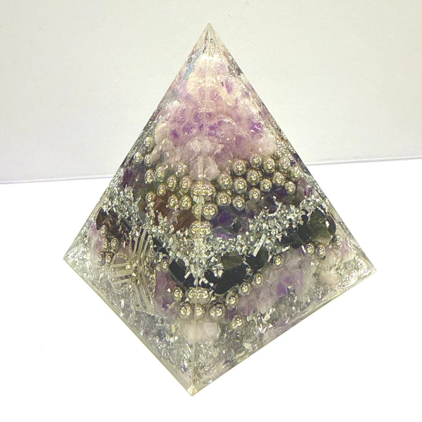 12cm Large Pyramid Orgonite - Silent Sanctuary