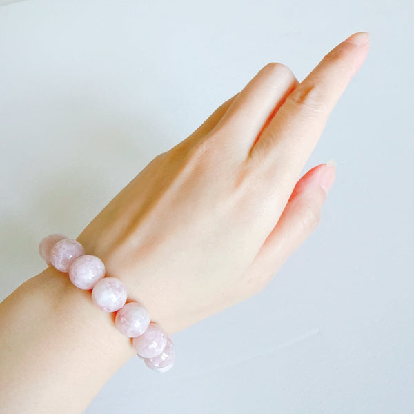 Pink Lepidolite Bracelet 10.5mm (Rare)