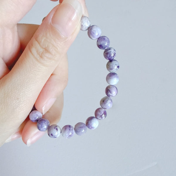 Violet Flame Opal Bracelet 7.5mm (Rare)