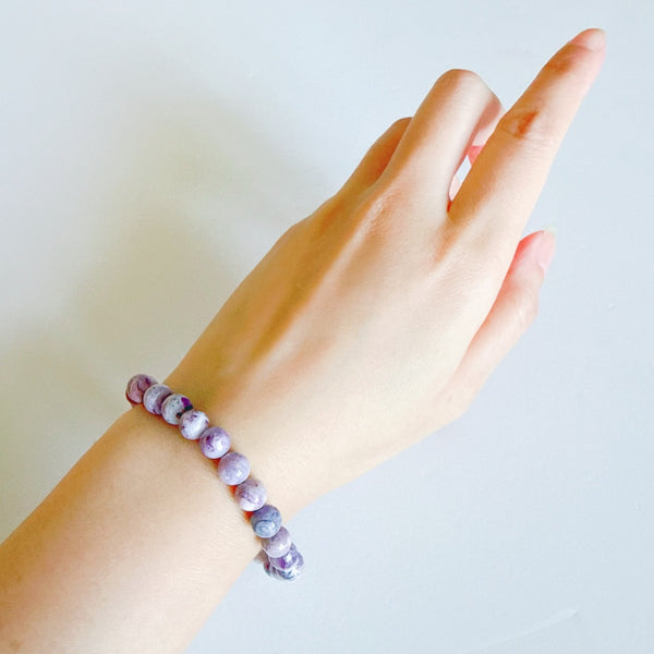 Violet Flame Opal Bracelet 7.5mm (Rare)