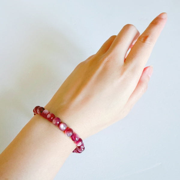 Purple Lepidolite Bracelet 7.5mm (Rare)
