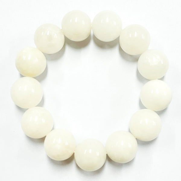 White Jade Bracelet 16mm