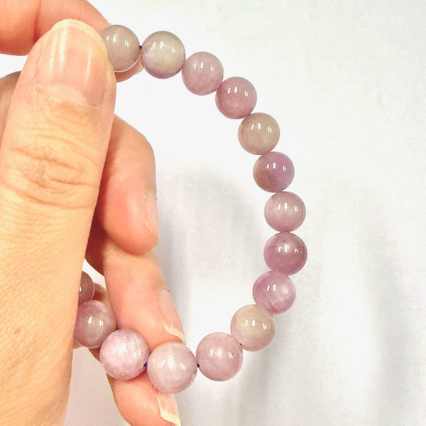 Kunzite Beaded Bracelet 9mm