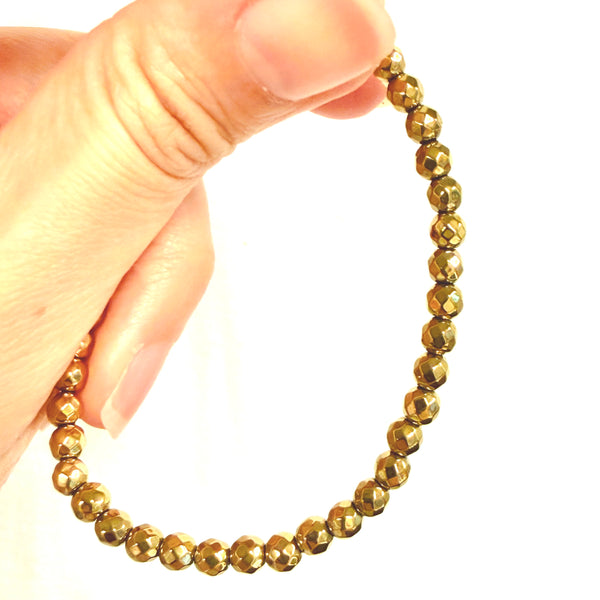 Pyrite Bracelet 4mm