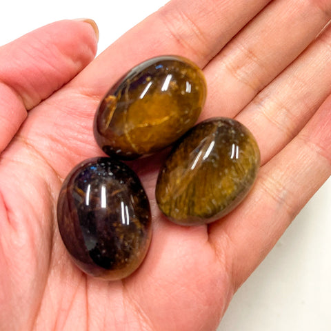 Tiger's Eye Oval Tumbled Stone