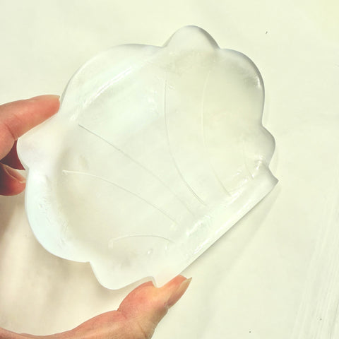 Selenite Seashell Dish Style 2