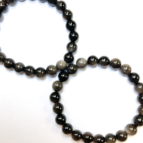 Silver Sheen Obsidian Bracelet