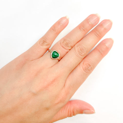 Malachite Heart Ring