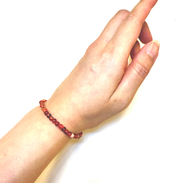 Carnelian Bracelet 4mm