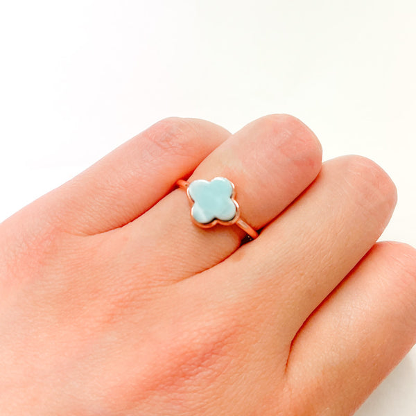 Larimar Ring 925 Sterling Silver ring