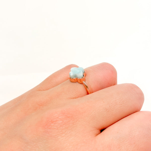 Larimar Ring 925 Sterling Silver ring