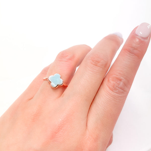 Larimar Ring 925 Sterling Silver ring