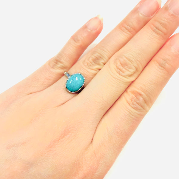 Amazonite 925 Sterling Silver ring Ring