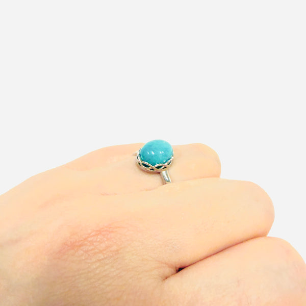 Amazonite 925 Sterling Silver ring Ring