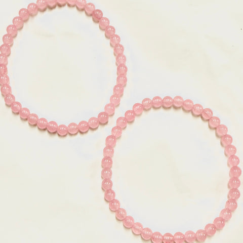 Pink Chalcedony Bracelet 4mm