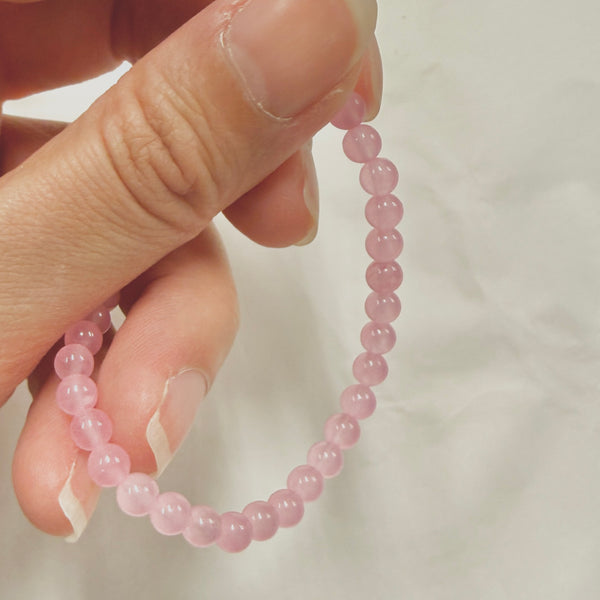 Pink Chalcedony Bracelet 4mm