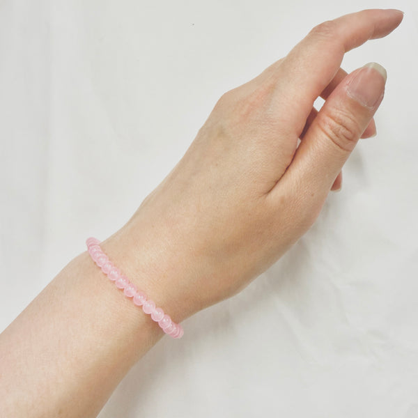 Pink Chalcedony Bracelet 4mm