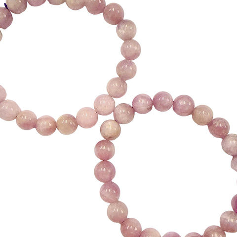 Kunzite Beaded Bracelet 9mm
