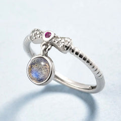 Labradorite Ring 925 Sterling Silver