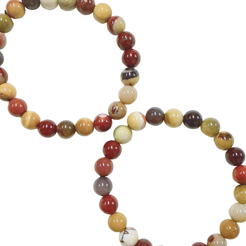 Mookaite Jasper Bracelet 8mm on a white background