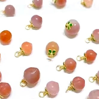 Red Agate Peach 925s Sterling Silver Necklace