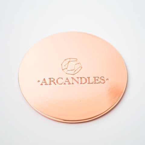 Arcandles Candle Lid in Steel Rose Gold