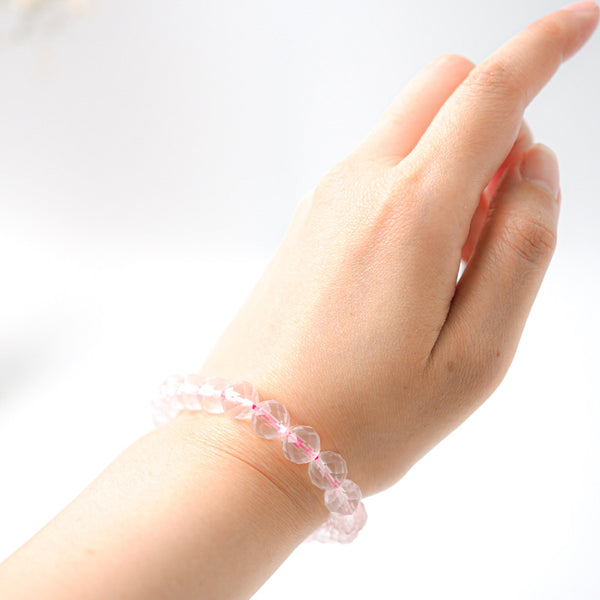 Rose Quartz Bracelet Faceted