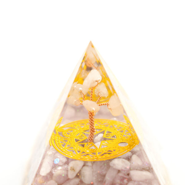 Pyramid Orgonite | Kunzite | Heart Chakra