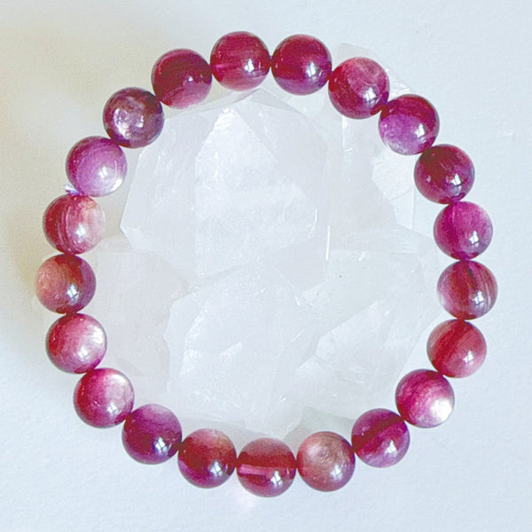 Purple Lepidolite Bracelet 9mm (Rare)