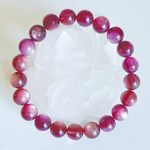 Purple Lepidolite Bracelet 9mm (Rare)