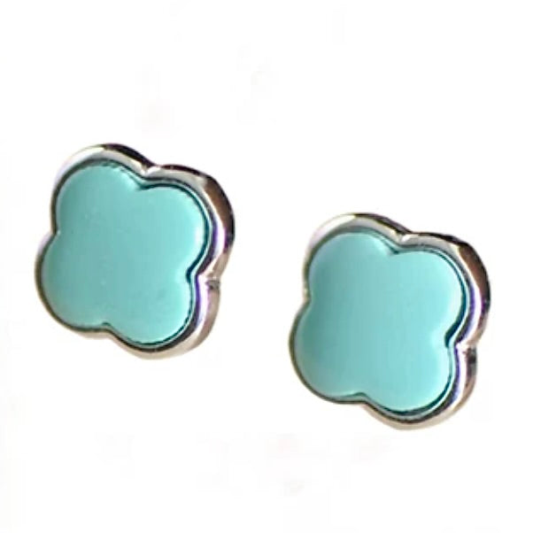 Turquoise Stud Earring 925 Sterling Silver
