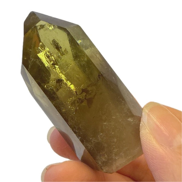 Smoky Citrine Tower with Rainbows 1