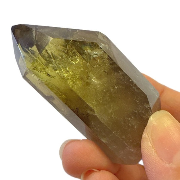 Smoky Citrine Tower with Rainbows 1