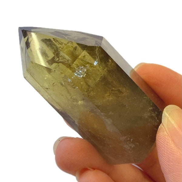 Smoky Citrine Tower with Rainbows 1