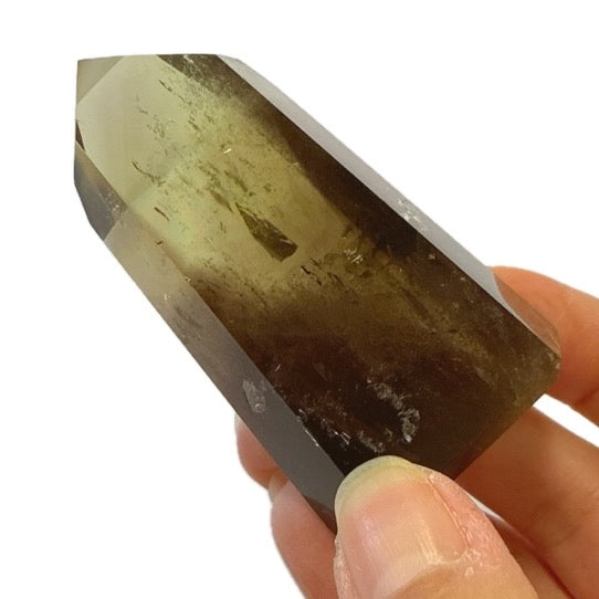 Smoky Citrine Tower with Rainbows 3
