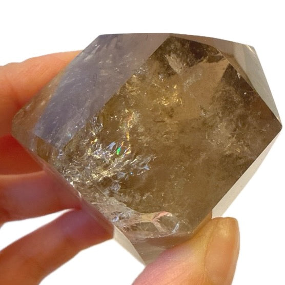 Smoky Quartz Tower with Rainbows 1